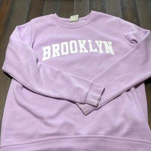 Purple BROOKLYN crew neck, relaxed fit